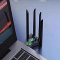 1300Mbps WIFI 6+Bluetooth 5.4 Adapter USB2.0 Dual Band 2.4G/5Ghz 802.11AX wifi+Bluetooth+USB 4 Antenna - Visuel 3 | SAMAG