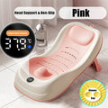 Foldable Baby Bath Support Newborn Bathtub With Sensing Temperature Non-Slip Infrant Shower Bed With Support Bracket