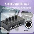 MX400 Mini 4-Channel Audio Mixer Ultra Compact Sound Low Noise With Power Adapter DJ Karaoke Audio Mixer Headphone Amplifier ﻿