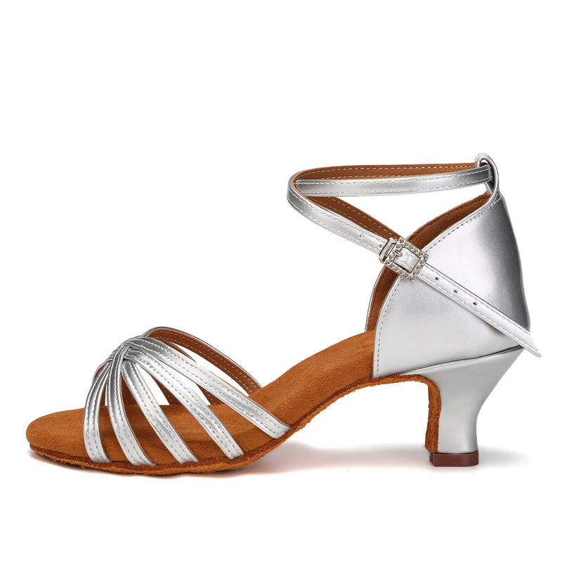 Women Dance Shoes For Girls Ladies Latin Ballroom Dance Shoes Satin Professional Salsa Tango Party Dancing Shoes Training Shoes