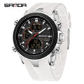SANDA New 6279 Casual Men's Electronic Watch Sports Multi Functional Waterproof LED Dual Display - Visuel 11 | SAMAG