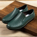 Men's Waterproof Non Slip Rain Shoes Low Cut Kitchen Work Shoes Soft Sole Outdoor Fishing Durable Rubber Shallow Water Shoes