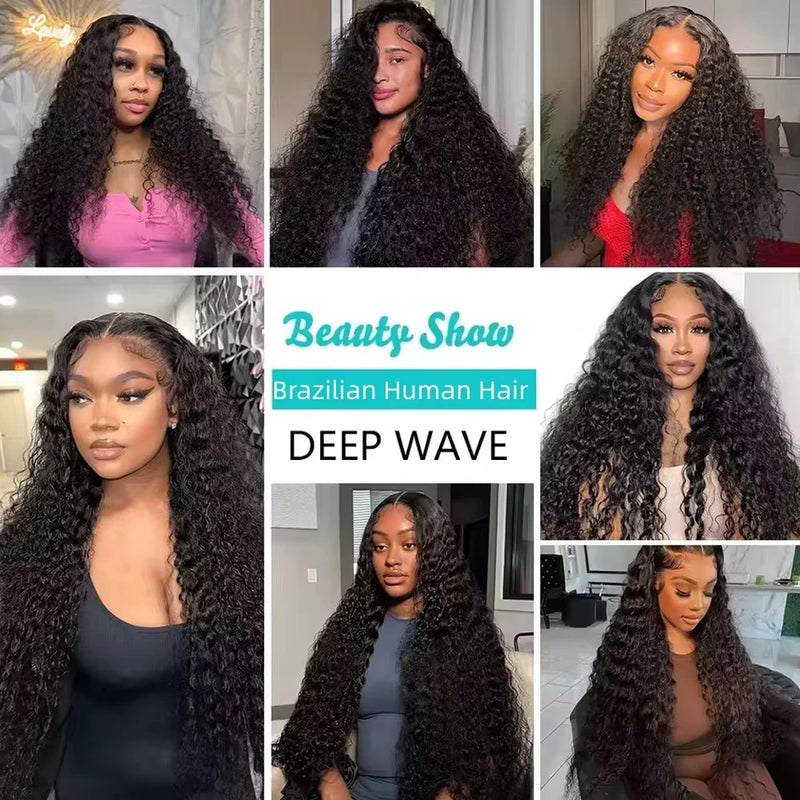 Human Hair Bundles Water Wave 40 inch Virgin Human Hair 2/5 Bundles For Women Sew In Quick Weave Raw Hair Extensions