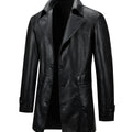 Men's 3 Buttons, Vintage Motorcycle Imitation Faux Leather Suit, Faux Leather Jacket, Business Casual, Large Lapel Suit Jacket