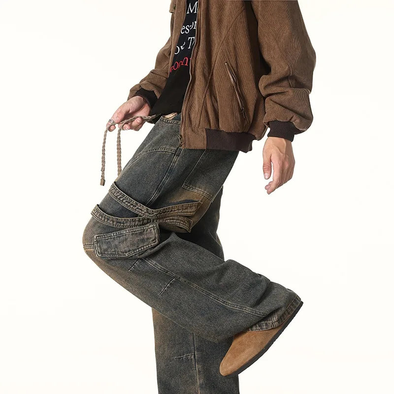 Big Size Straight Leg Men's Jeans Loose Fit Man Pants | SAMAG