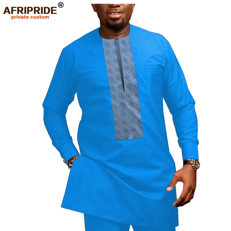 African Men Clothing Casual Tracksuit Dashiki Shirt | SAMAG