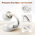 QCY CT06 Clip On Earbuds Crossky C50 Open Ear Wireless Bluetooth 6.0 Headphones with 4 Mic 35H Earbuds Comfortable for Running