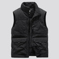Men Vests for Fall Winter Padded Thickened Workwear Jacket Multi-pocket Stand-up Collar Undershirt Men's Outdoor Shoulder M-9XL