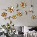 Resin Flower Wall Decoration Creative 3D Home TV Background Decoration Artificial Flowers Indoor Home Decor Housewarming Gift