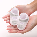 Newborn Baby's First Baptist Shoe: Newborn Boys and Girls' White Baptist Shoes Soft Sole Walking Shoes Multiple Styles-9CM/10CM
