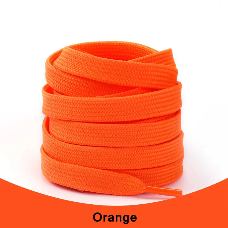 Classic Solid Color Laces 0.8cm Wide Flat Shoes Sneakers shoelaces Shoe Accessories 100/120/140cm shoelace 1Pair