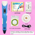 HOMEFISH Electronic 3D Printing Pen with 9M PLA Consumables High-Temperature 3D Graffiti Tool Intelligent Toy Gift