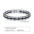 Vnox Stylish Strap Chain Bracelets for Men Gift Jewelry, 10.7MM Wide Stainless Steel Links Wristband - Visuel 5 | SAMAG