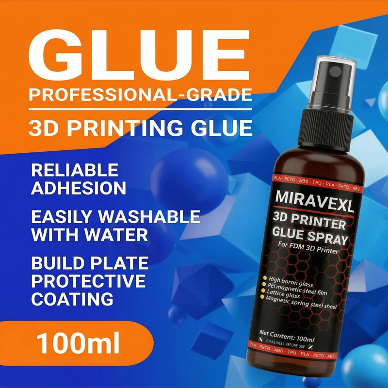3D Printer Bed Adhesive Spray Strong Glue Anti-Warping Reduces Lift PLA ABS PETG TPU Filament Build Plate Printing Accessories