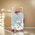 BunnyFly Wide Handlebar Travel Trolley Suitcase with Colorful Silent Wheels TSA Lock Rolling Luggage Large Capacity PC Material