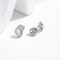 MODIAN Small Exquisite Stud Earrings 925 Sterling Silver Oval CZ Stackable Earrings For Women Date Party Fine Jewelry