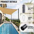 Extra Thick Sun Shade Poles 2 Pack 10FT Strong Steel - View 7 | SAMAG