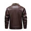 2026 New Product Warm Fleece Leather Jacket Fall/Winter Men's Leather Coat Casual and Versatile Outerwear US/European size.