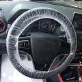 100Pcs/Set Universal Car Disposable Transparent Steering Wheel Cover Elastic Waterproof Plastic Safety Isolation Protection