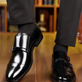 QRLQRL Luxury Leather Double Buckle Monk Strap Formal Shoes for Men Classic Cap Toe Business Office Wedding Dress Shoes