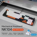 AJAZZ NK104 Mechanical Keyboard Wired Dual-Injection Keycaps 104 Hot-Swapping LED Hybrid Backlight Gamer Keyboard for Laptop PC