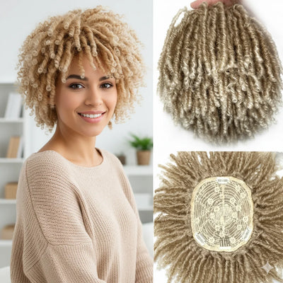 Synthetic Dreadlock Braided Half Wig Black Brown Blonde | SAMAG