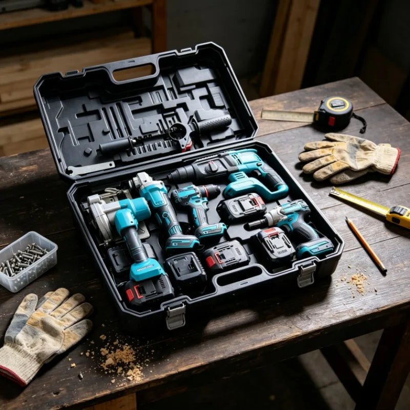 Limited - Time Discount Lithium Battery Tool Large Set Electric Hammer Angle Grinder, Wrench, Circular Saw - View 4 | SAMAG