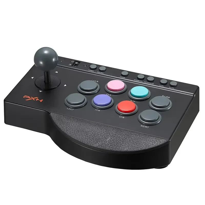 PXN 0082 Arcade Game Controller with Turbo & Macro, 4 Strong Suction Cups, Switchable Joystick D-Pad