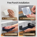 No Drill Adhesive Type Kitchen Organizer Kitchen Shelf Cleaning Cloth Storage Draining Rack Household Detergent Sponge Rack