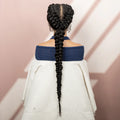 Cornrow Braided Wigs for Women Knotless 30 Inches Synthetic Conrow Braids Wig with Baby Hair Ponytail Transparent Full Lace Wig