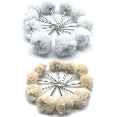 10PCS Cotton Thread Soft Mop Polishing Brush Buffing Wheel for Jewelry Grinding Dremel Rotary Tool | SAMAG