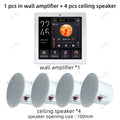 Home Multilingual 2 Zone Audio System Touch Screen Bluetooths Wall Amplifiers TF AUX Theater Sound Music Panel Ceiling Speakers