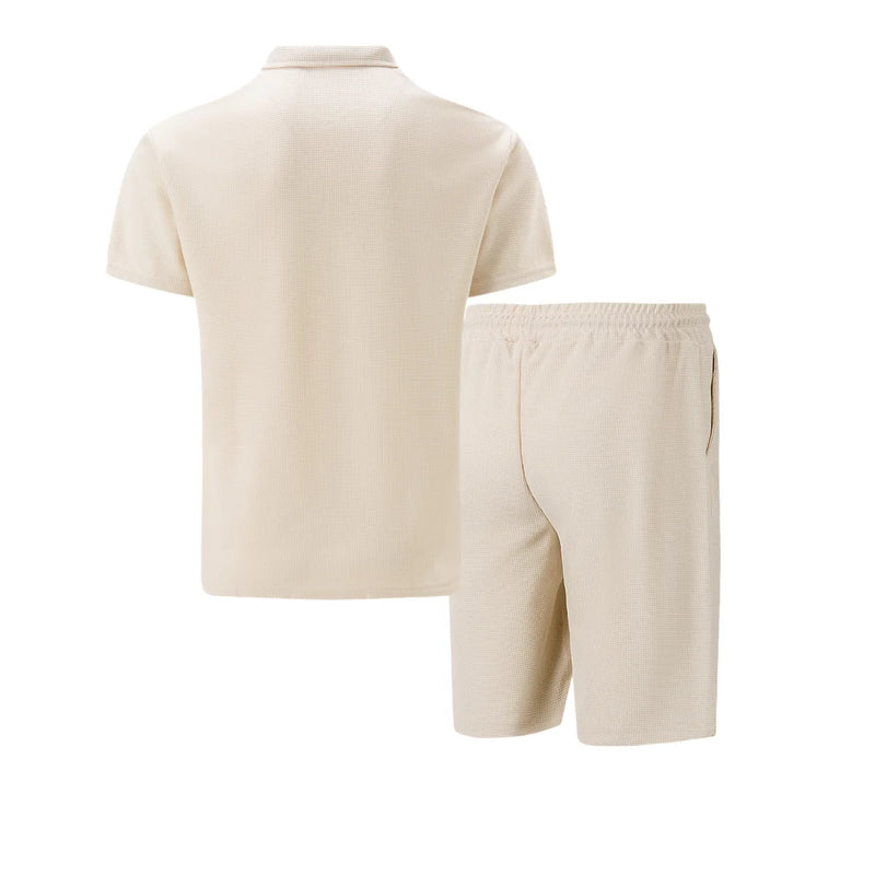 Men Europe and the United States New Summer Waffle Solid | SAMAG