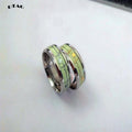 Fashion Stainless Steel Luminous Finger Ring For Women Men Glowing In Dark Heart Couple Wedding Bands Jewelry Gift Accessories