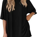 2026women's New Fashion Trend Basic High-quality Casual Round Neck Slit Loose Casual and Comfortable Women's Two-piece Home Suit