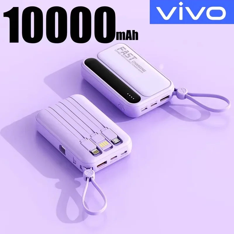 VIVO 500000mAh Power Bank 120W Super Fast Charging Powerbank 4 In1 Cables Portable Powerbank For Iphone Huawei Samsung 2026New