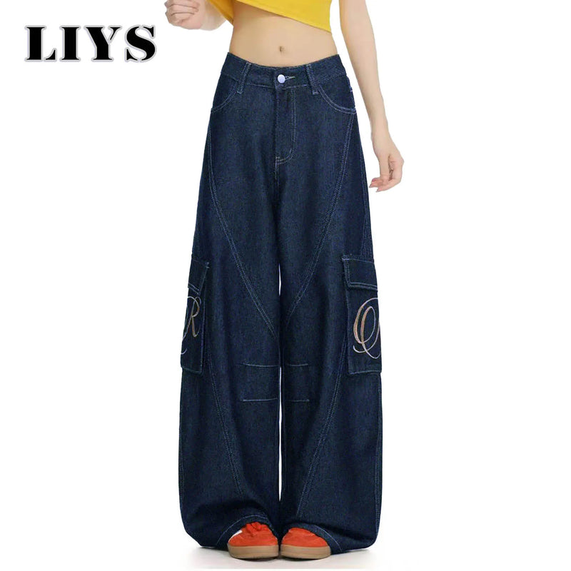 Autumn Men's Korean Retro Loose Machete Wide Leg Jeans | SAMAG