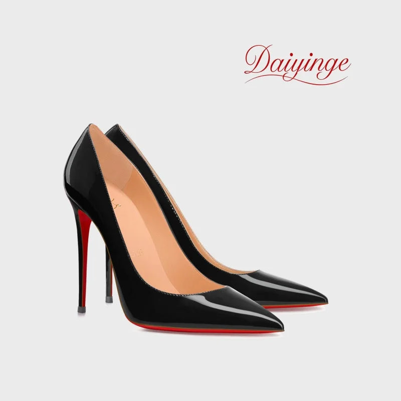 Heels For Ladies 2026 New Luxury Designer High Quality Red Bottoms High Heels Pointed Toe Stiletto Pumps 12 cm Sexy Dress Shoes