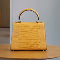 2026 high-end fashion retro crocodile leather women's bag multi-functional handbag for OL businesswoman Boston bag