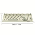 AJAZZ AK992 Retro Wired Mechanical Keyboard, 98-Key Full Layout, Hot-Swappable USB Gaming Keyboard with Red Switches, Multimedia