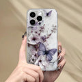 Purple butterfly with floral motif for iPhone 17 16/15/14/13/12/11 Pro Max Plus