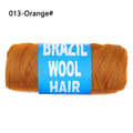 1pcs Brazilian Wool Hair Synthetic Crochet Hair Extensions for Women African Hair Yarn for Natural Black, Jumbo Braids