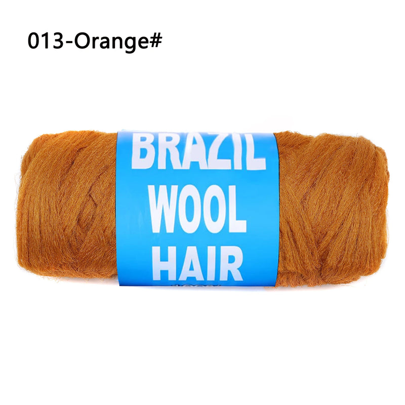1pcs Brazilian Wool Hair Synthetic Crochet Hair Extensions for Women African Hair Yarn for Natural Black, Jumbo Braids