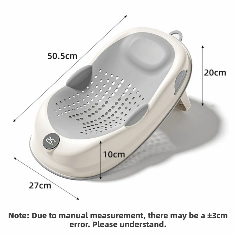 Temperature Sensing Bath Seat Mat Support Structure Mesh Material Baby Bath Net Comfortable Easy to Use Bath Rack Infant Care