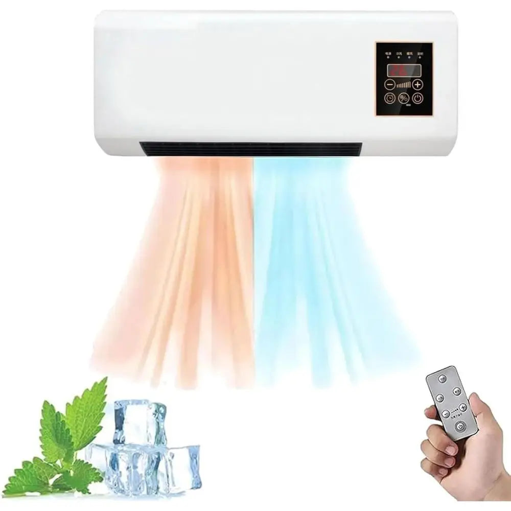 Portable Wall-Mounted Air Conditioner: 2000W, No Windows Required, Natural Wind/Heating, Remote Control & Timer