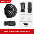 AMBITFUL 45cm Bowens Mount Softbox Quick Setup With Grid Kit Replaceable Chuck ：Bowens/Elinchrom/Broncolor A/Broncolor B