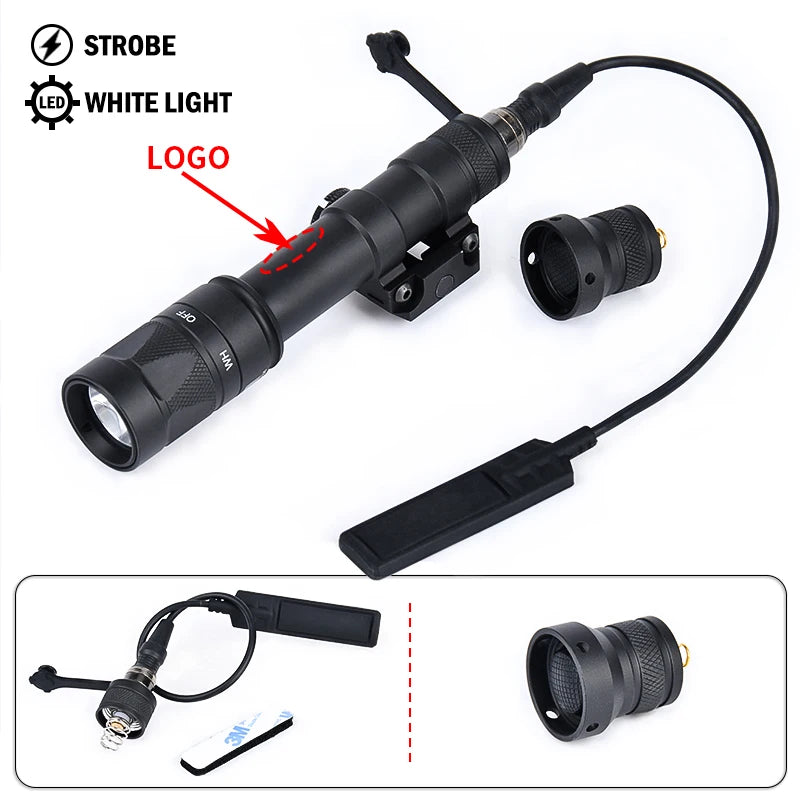 Strobe Flashlight Surefir SF M300 M300W Scout Light WADSN Tactical Torch M600 M600W LED White Lamp Hunting Camping Airsoft X300