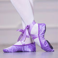 Satin Ribbon Ballet Shoes Soft Sole for Adults Kids Girls Women Yoga Belly Dance Practice Slippers Cat Claw Dance Shoes