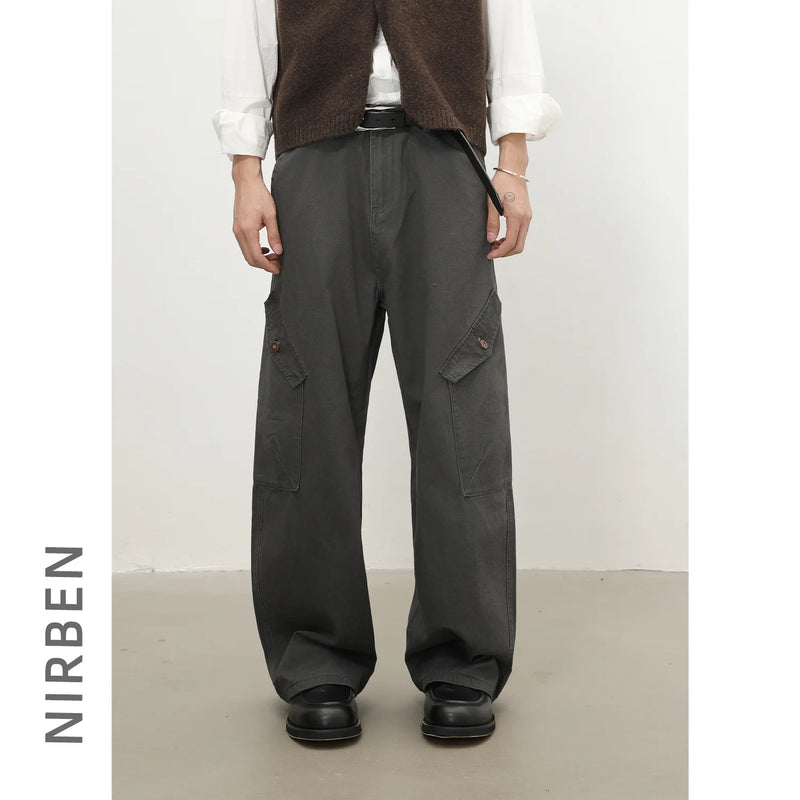 Denim American Retro Pure Cotton Multi-pocket Overalls | SAMAG