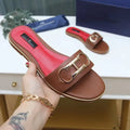CH 2025 Summer New Women's Leisure Sandals Women's Slippers Simple Solid Colour Design Daily Style Fashion Women's Slippers